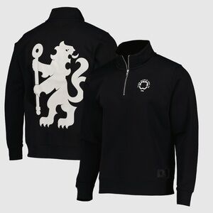 Chelsea Club World Cup Elevated Oversized Heavyweight 1/4 Zip - Black - Mens